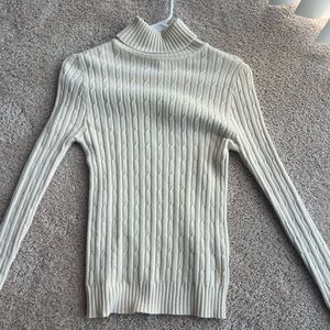 Cream Long Sleeve Turtle Neck (S)